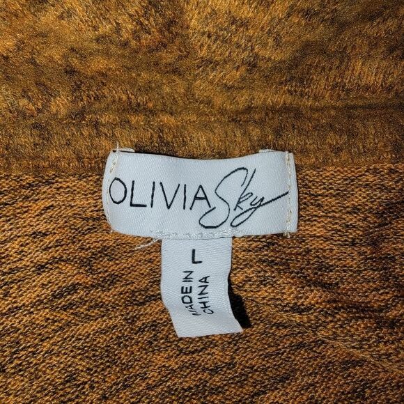 Olivia Sky Nwt two-tone cowl neck pull over top Large - Picture 7 of 8